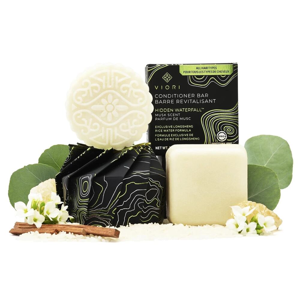 Viori Hidden Waterfall Shampoo & Conditioner Bar Set Made with Rice Water